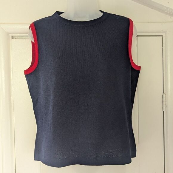 St. John Sport Knit Tank Quiet Luxury Minimalist Preppy Nautical Sailor Chic MD - Picture 1 of 9